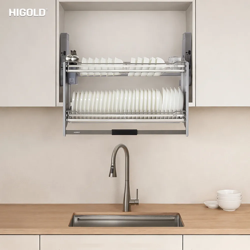 Giá bát đĩa nâng hạ inox 304 Higold Diamond 2.0 - hình ảnh 3