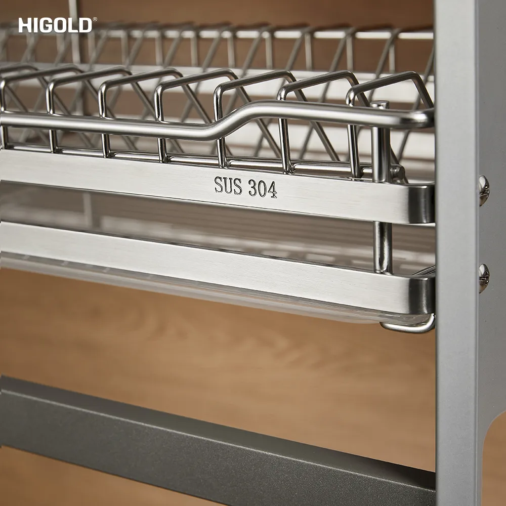 Giá bát đĩa nâng hạ inox 304 Higold Diamond 2.0 - hình ảnh 5