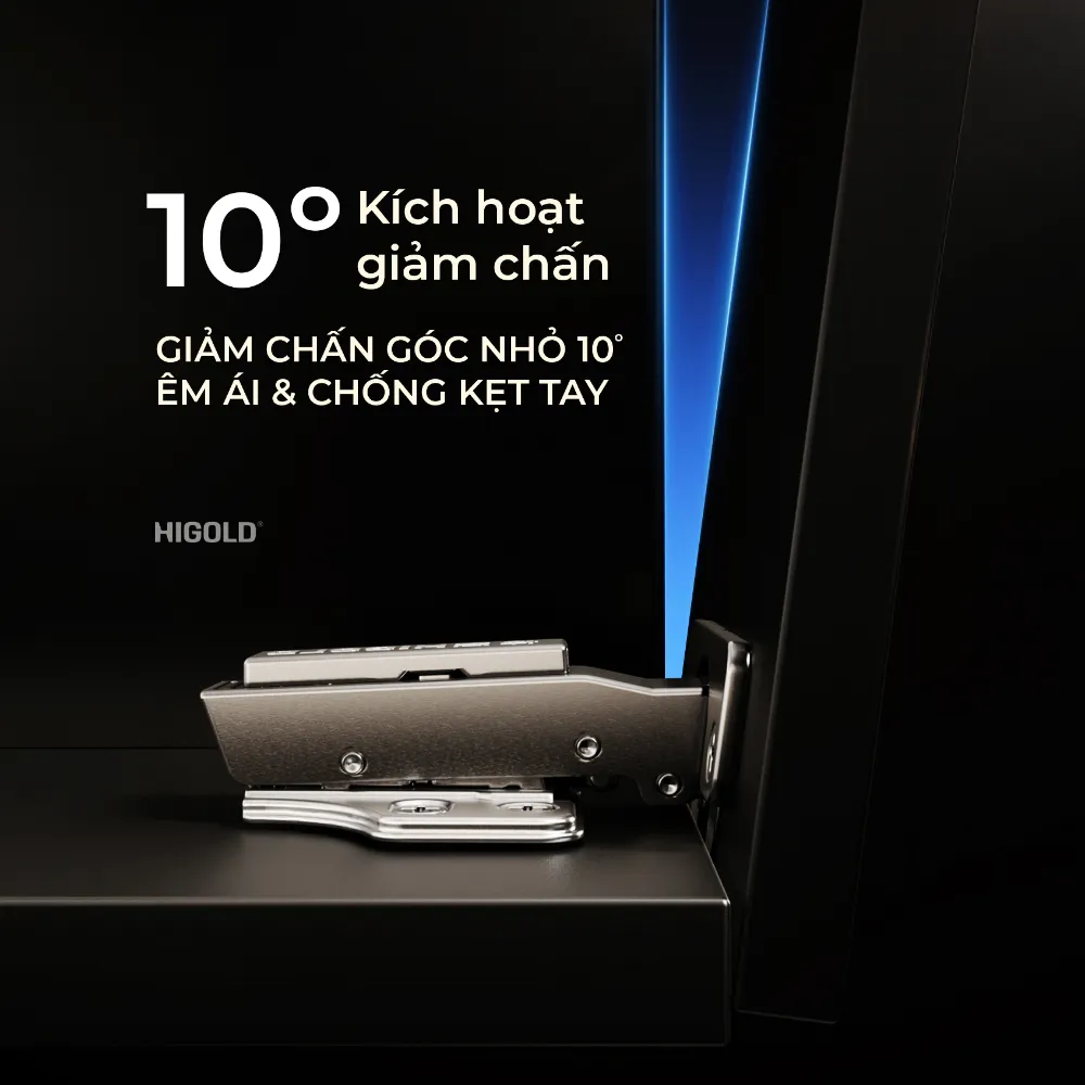 Bản lề thép giảm chấn góc nhỏ 3 đoạn lực Higold Series G2.0 - ảnh 4