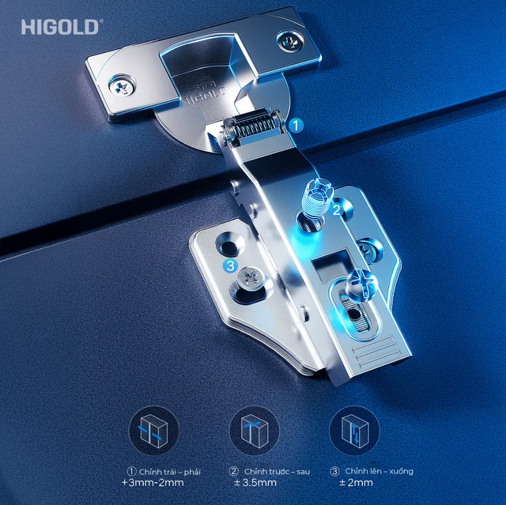 Bản lề giảm chấn góc nhỏ lắp nhanh Higold Series G - ảnh 3