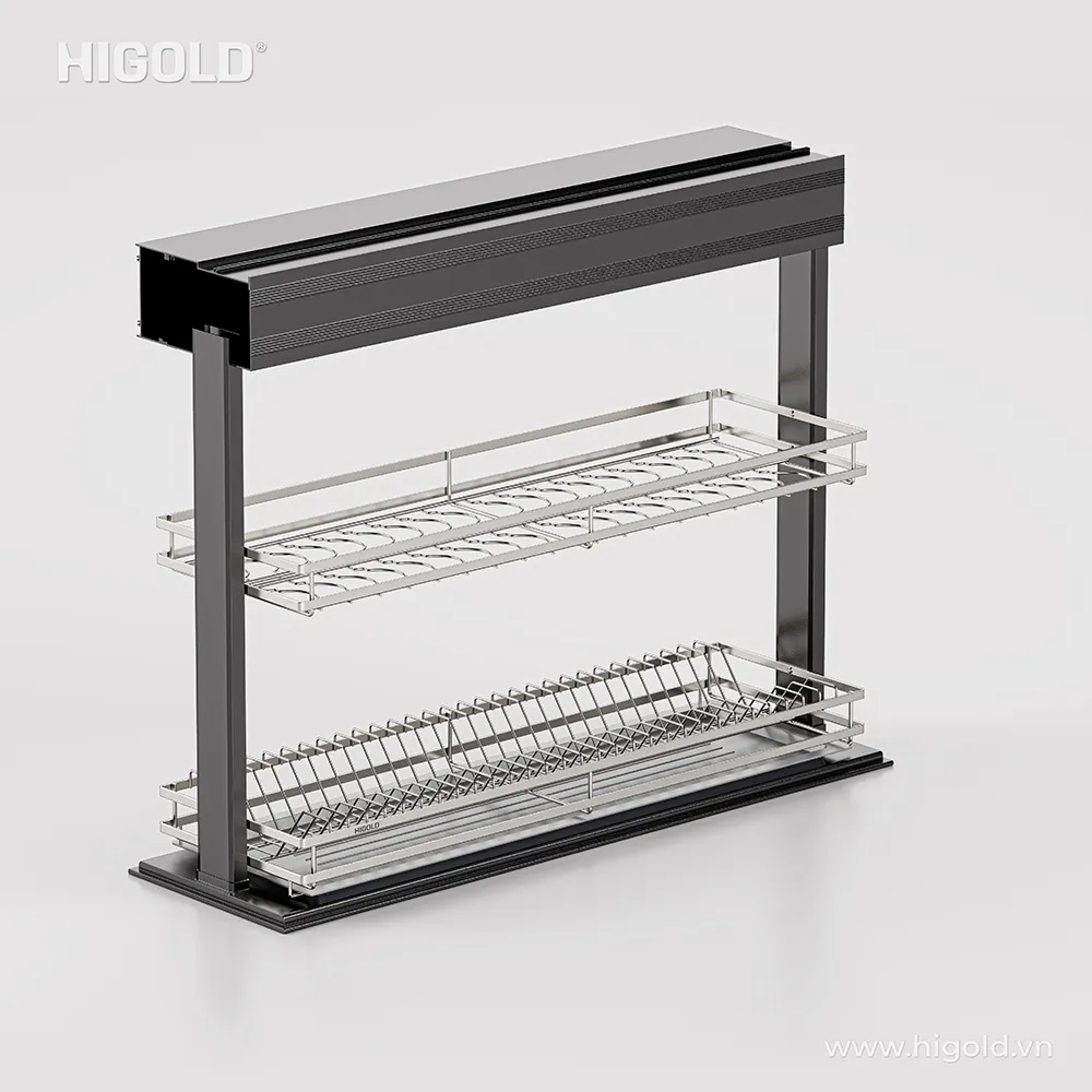 Giá bát đĩa nâng hạ điện Higold inox 304 - ảnh 3