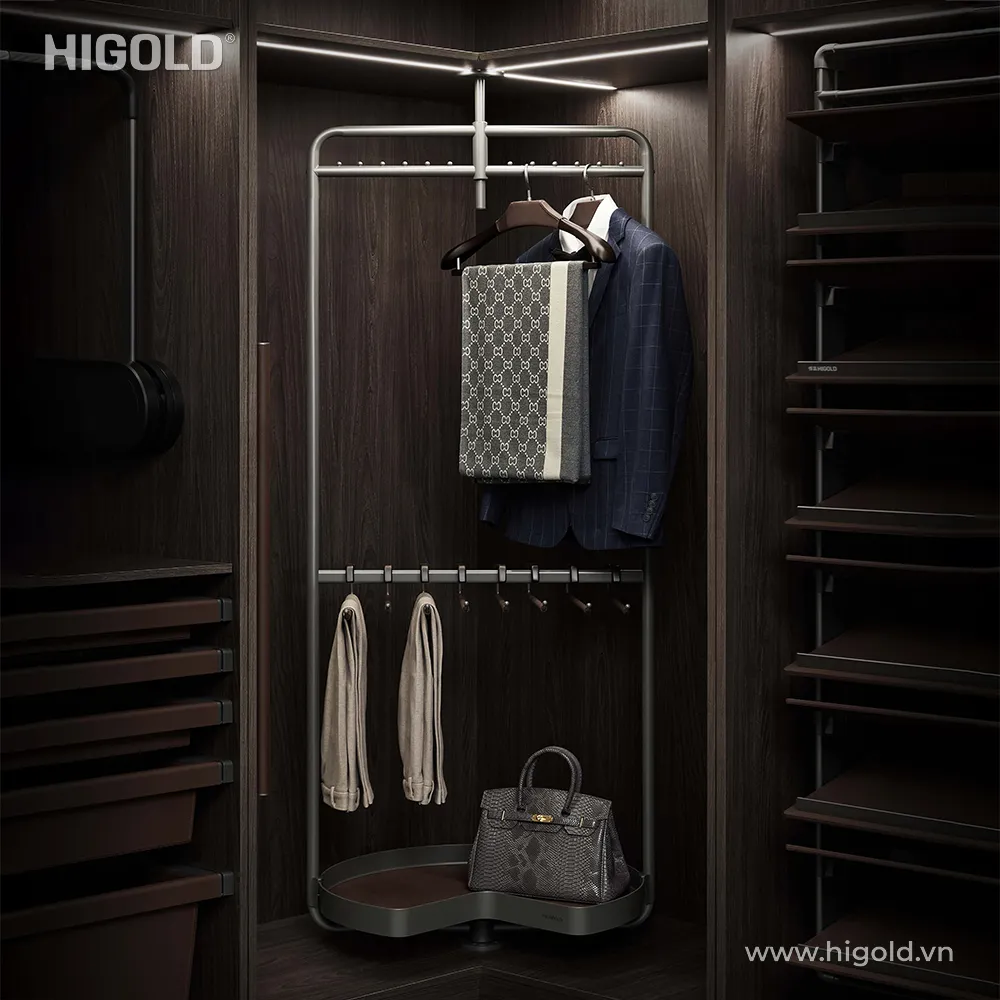 Giá treo quần áo góc tủ Higold Series BV chính hãng
