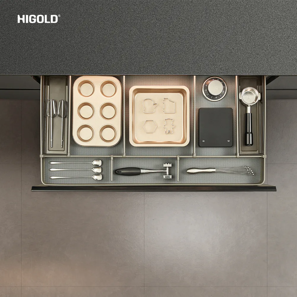 Ngăn kéo âm tích hợp hệ khay chia thìa dĩa Higold Shearer 4.0 - ảnh 9