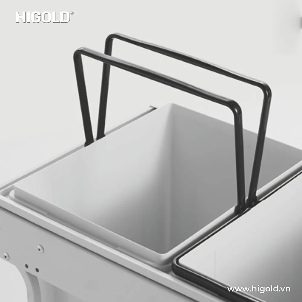 Thùng rác đôi âm tủ Higold - ảnh 2