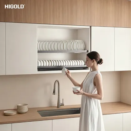 Giá bát đĩa cố định 2 tầng inox 304 Higold
