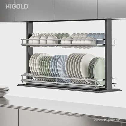 Giá bát đĩa nâng hạ điện Higold inox 304