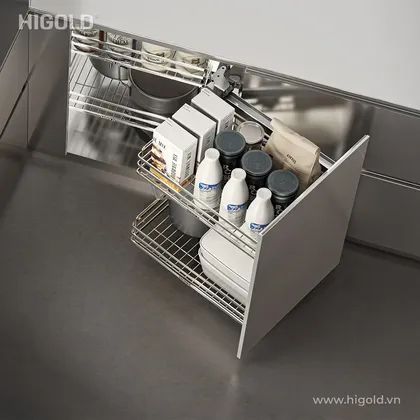 Lắp đặt phụ kiện tủ bếp Higold đúng kỹ thuật – quy trình và lưu ý