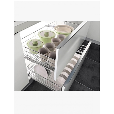 Rổ xoong nồi ray giảm chấn bắt mặt hộc inox 304 (303111, 303112, 303113) – Higold
